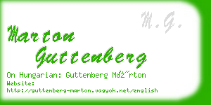 marton guttenberg business card
